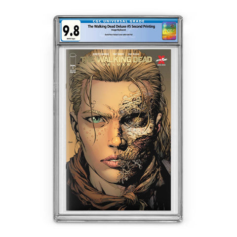 The Walking Dead Deluxe #5 Second Printing Color with Gold Foil Logo - CGC 9.8
